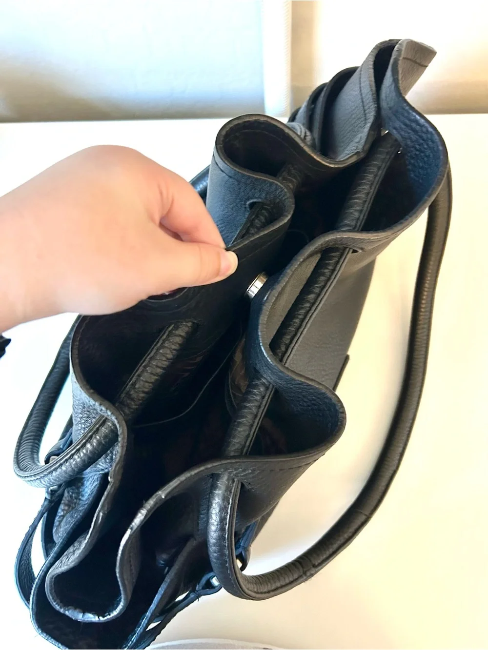 Cole Haan Leather Black Purse | Village Hobo Shoulder Bag